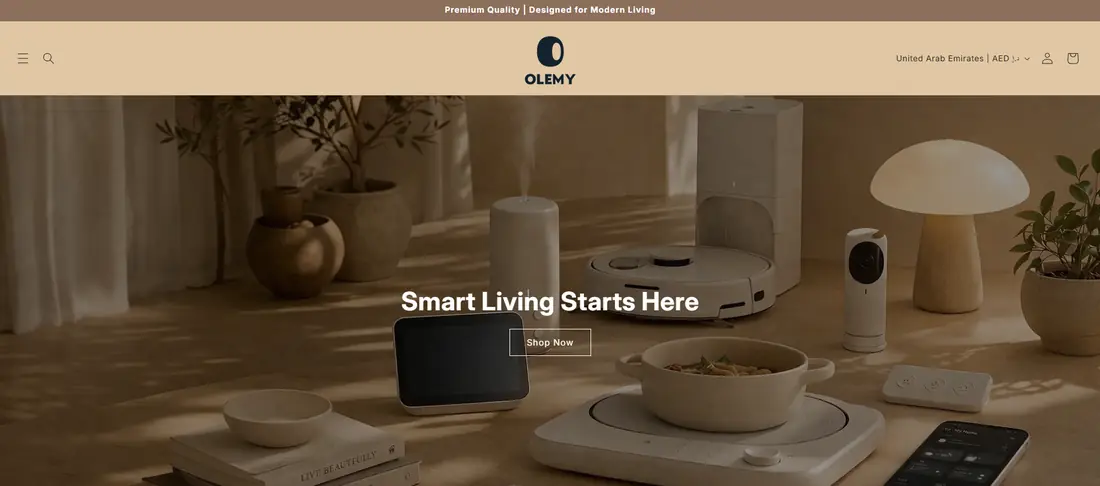 Homepage of Olemy